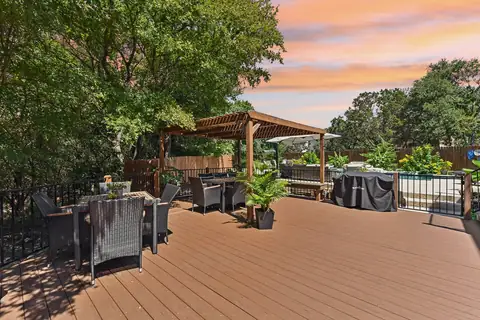 Back patio at dusk