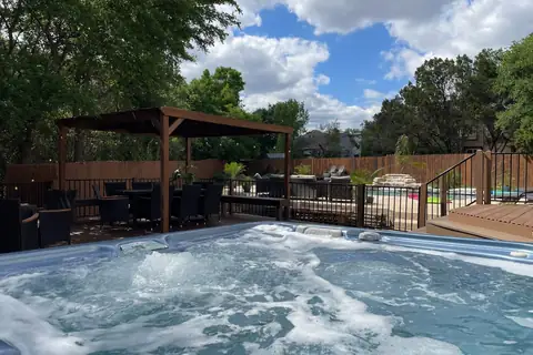 Hot Tub-Soak the stress away after a long day in our private luxurious hot tub under the stars!