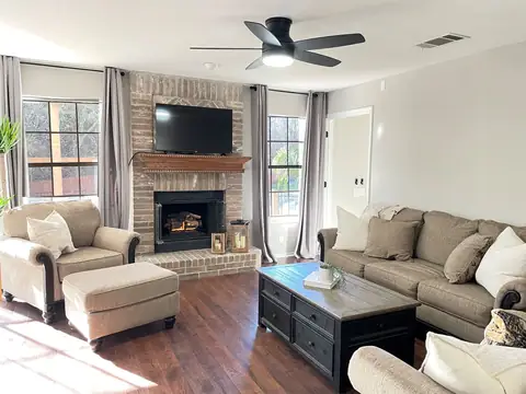 My favorite spot-"The Fireplace Room" snuggly room to watch TV while making dinner or just hang out and chat a while. Complete with 43" Roku TV, LED…