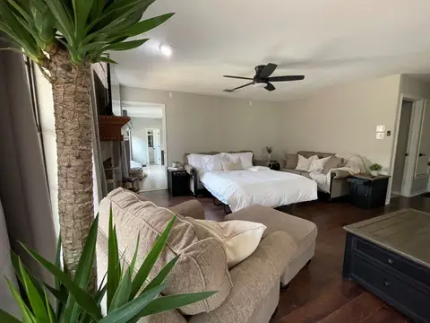 Fireplace room with pullout bed