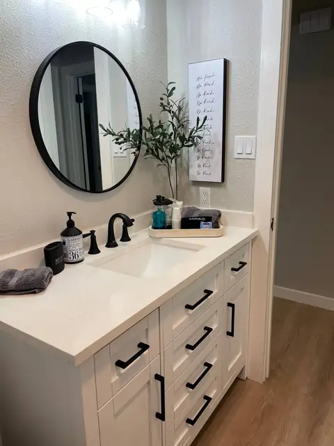 Modern sleek secondary bathroom complete with shampoo, conditioner, body wash, hair dryer and many extras to make your stay as comfortable as possible! Even…