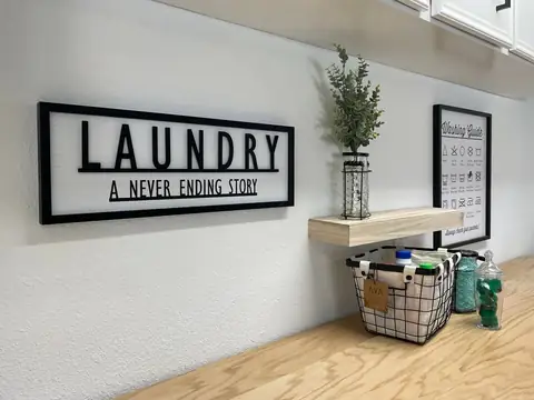 Laundry...It seriously NEVER ends! LOL At least you can get a head start :-) But if you have to do it, this is just the cutest spot!