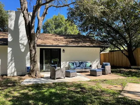 Patio complete with cozy furniture for comfortable seating to enjoy your morning coffee or evening drinks watching the sunset.